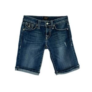 Anoname Heavy Stitch Rhinestone Bling Heidi Bermuda Shorts